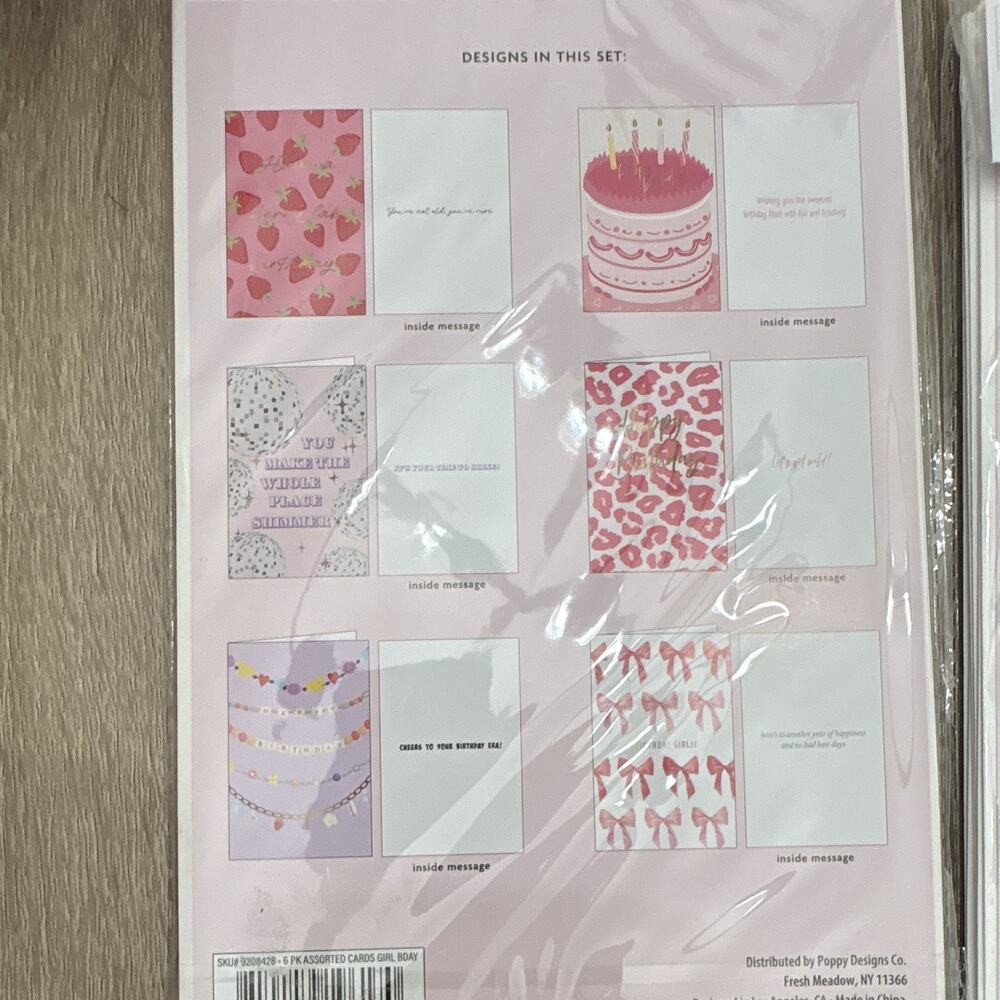 Poppy Designs Co. Birthday Greeting Cards Bulk w/ Envelopes, Folded 5.36x8.22" - Picture 5 of 6
